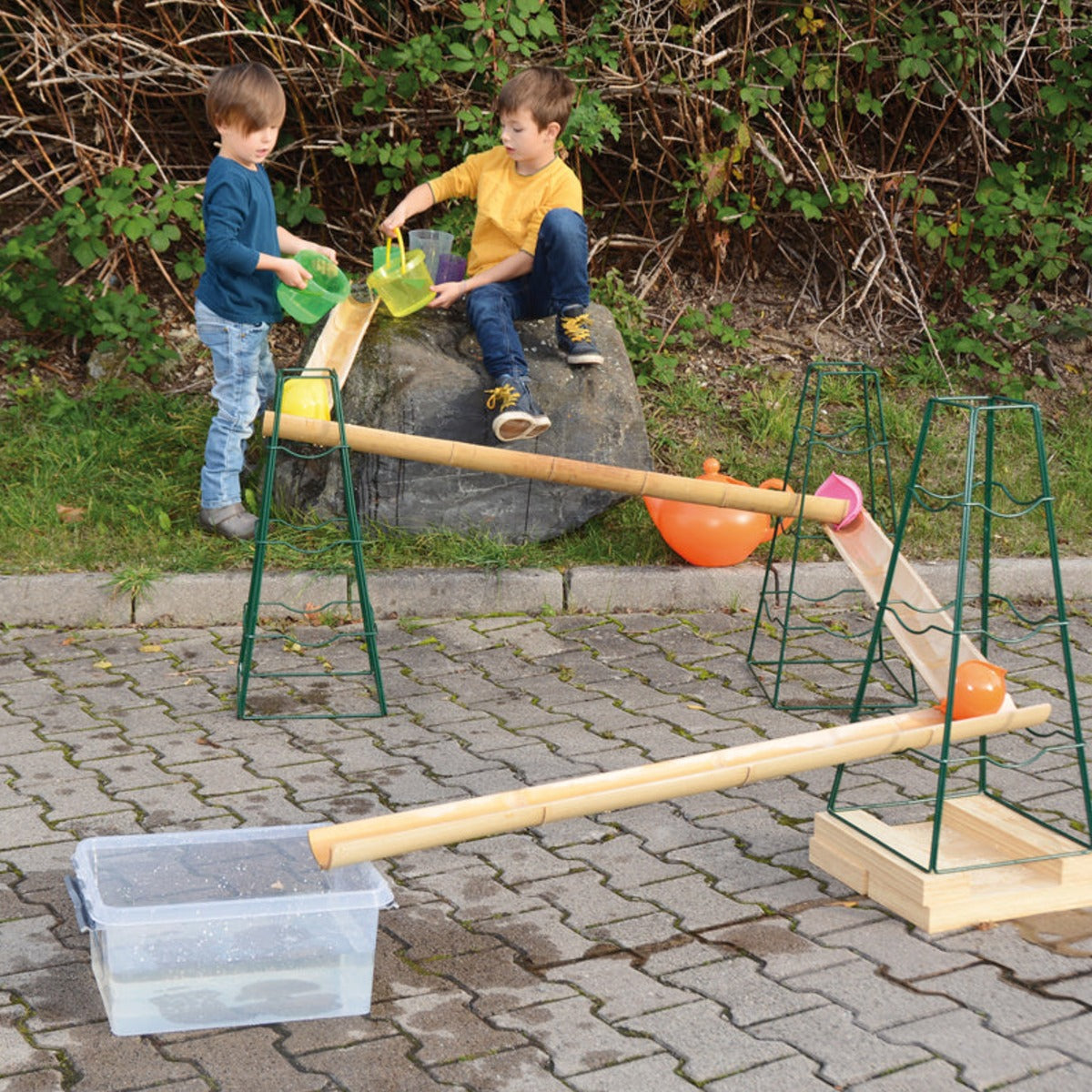 Bambusrinnen, 4er-Set