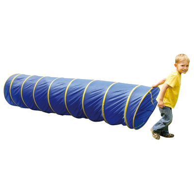 Kriechtunnel blau mit Sichtstreifen