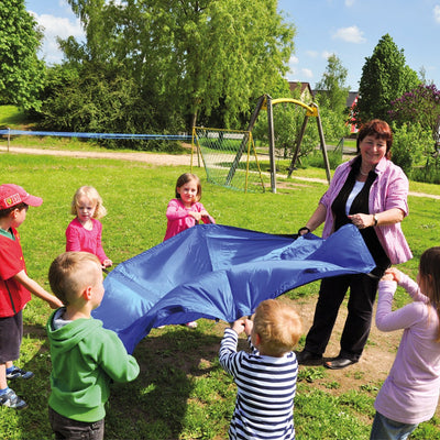 Schwungtuch, einfarbig – Ø 185 cm, blau