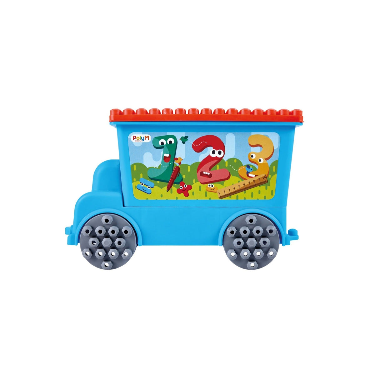 PolyM Abschleppwagen „Zähle & Spiele“, 114-teilig
