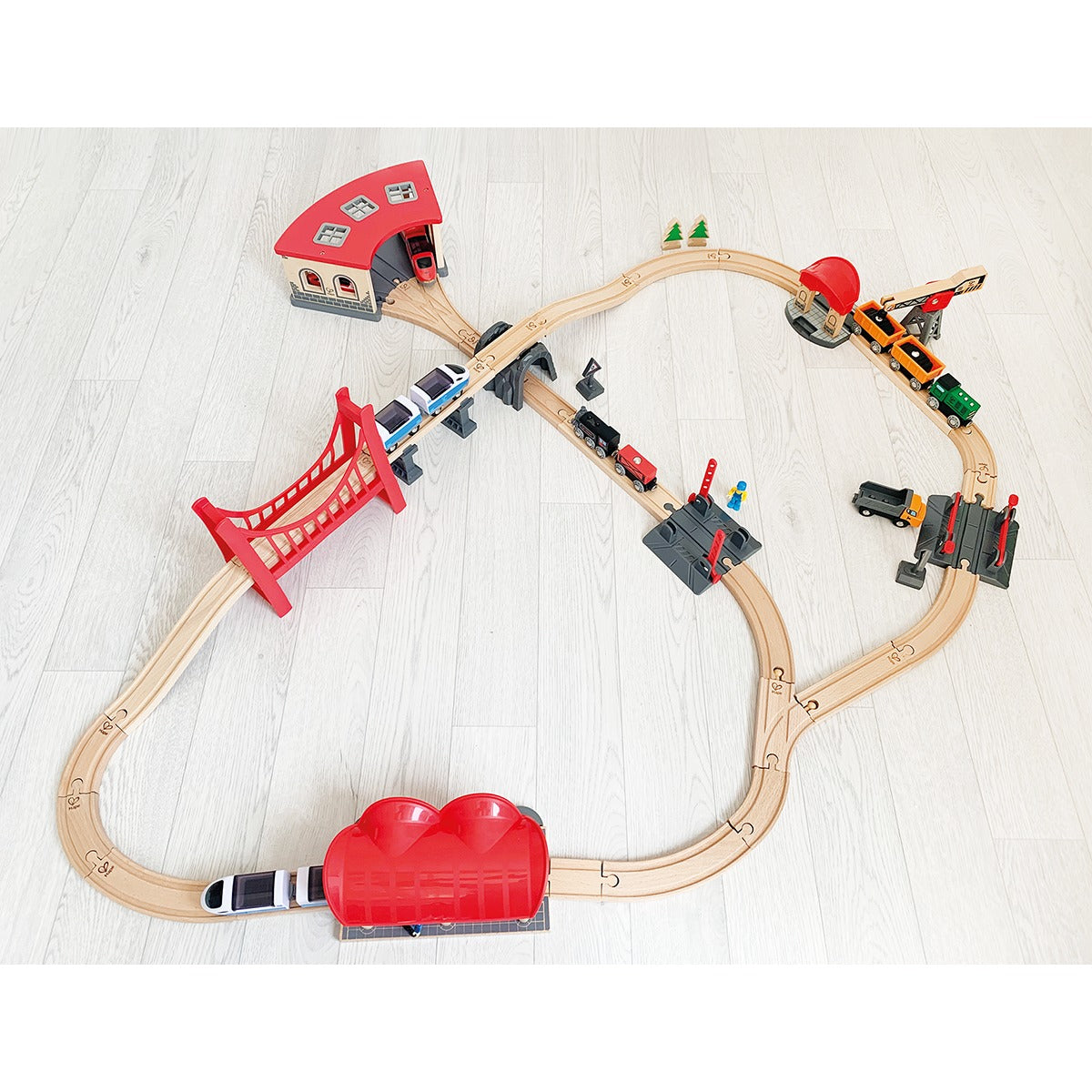 Eisenbahn-Set XXL, 92 Teile