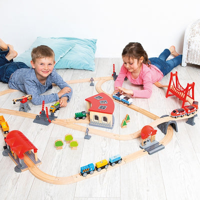 Eisenbahn-Set XXL, 92 Teile