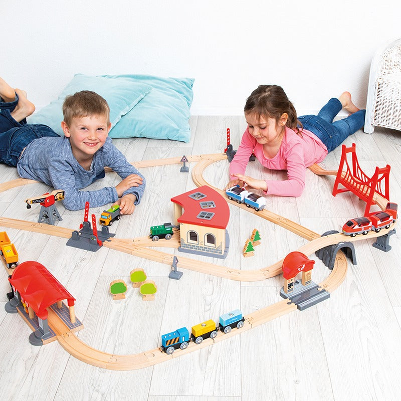 Eisenbahn-Set XXL, 92 Teile