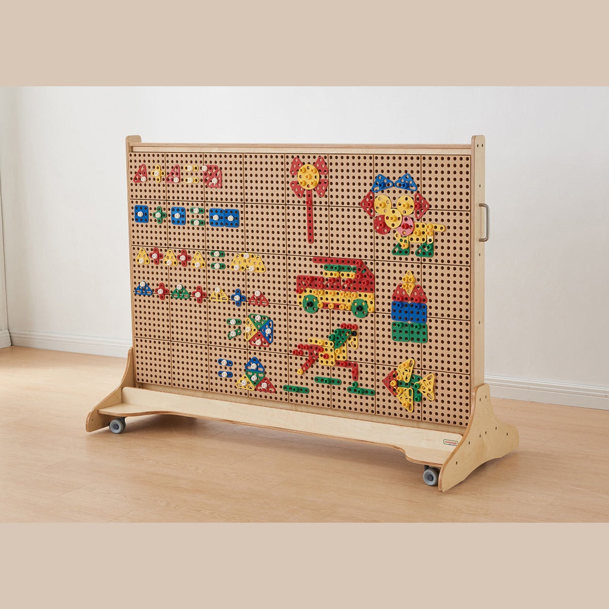 STEM-Wandplatten-Trolley, beidseitig, 166 × 125 cm