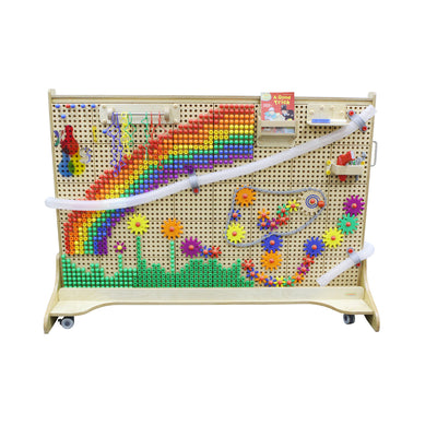 STEM-Wandplatten-Trolley, beidseitig, 166 × 125 cm