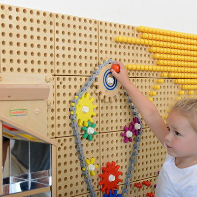 Zahnräder und Ketten für die STEM-Wand, 79-teilig