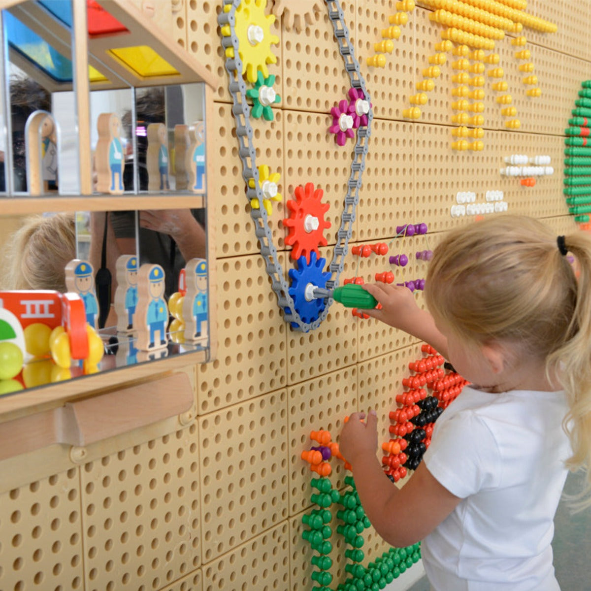 Zahnräder und Ketten für die STEM-Wand, 79-teilig