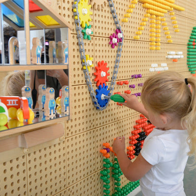 Zahnräder und Ketten für die STEM-Wand, 79-teilig