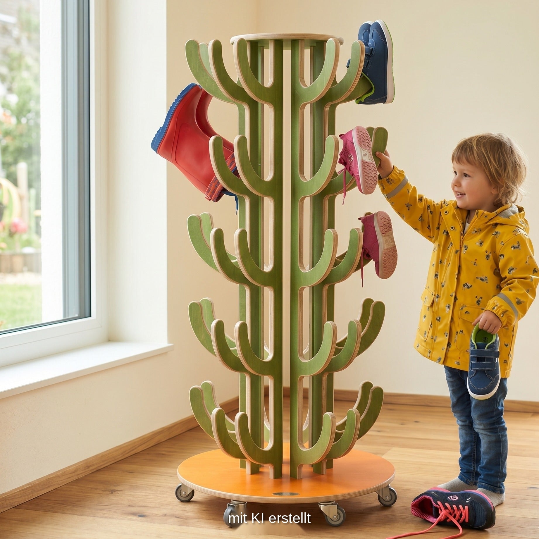 Stiefelkaktus auf Rollen