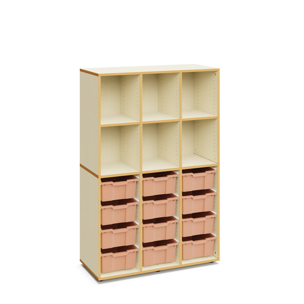 Alice Schrank mit 12 hohen Boxen – Hellterracotta