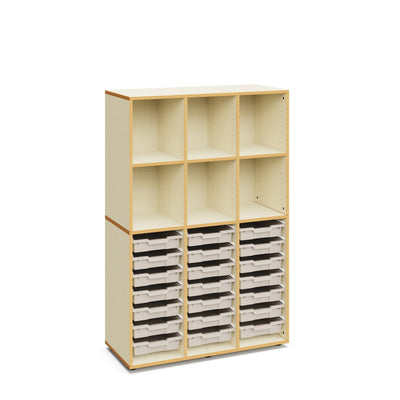 Alice Schrank mit 21 flachen Boxen – Warmes Grau