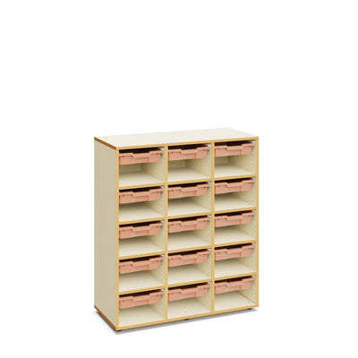 Annie Regal mit 15 flachen Boxen – Hellterracotta