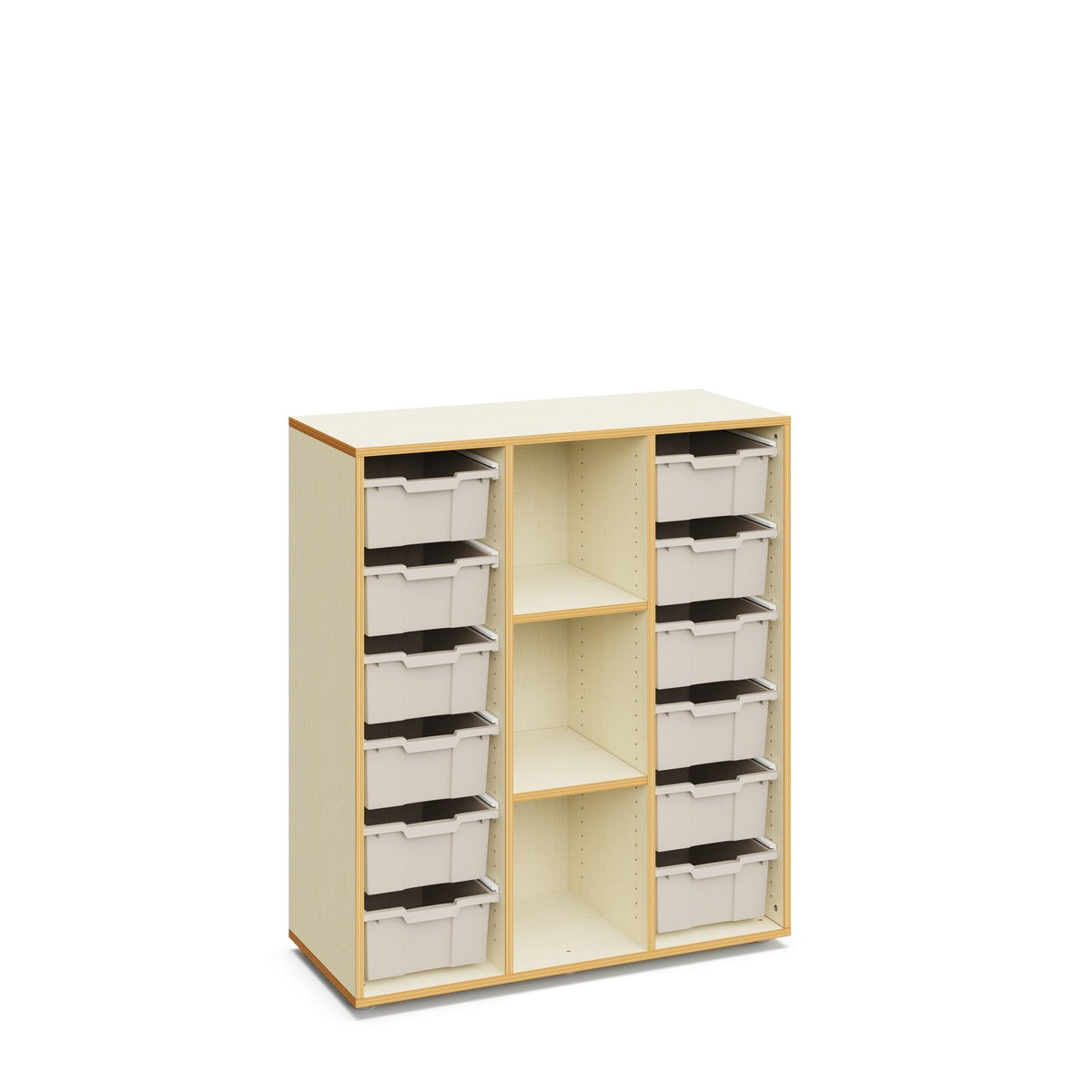 Blair Regal mit 12 hohen Boxen – Warmes Grau