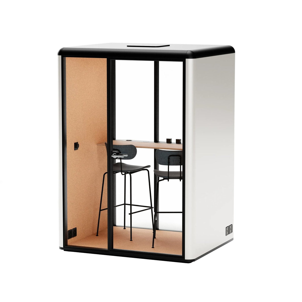 Essen M Akustikkabine für 2 Personen – Warmweiß