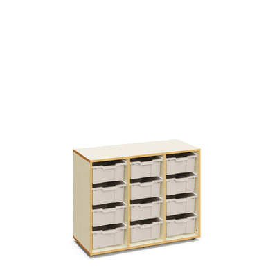 Grace Schrank mit 12 hohen Boxen – Warmes Grau