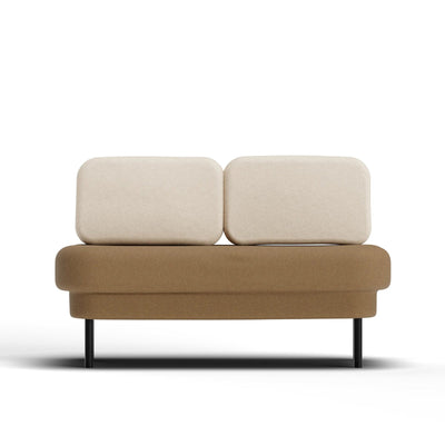Jano Zweisitzer-Sofa – Beige/Braun