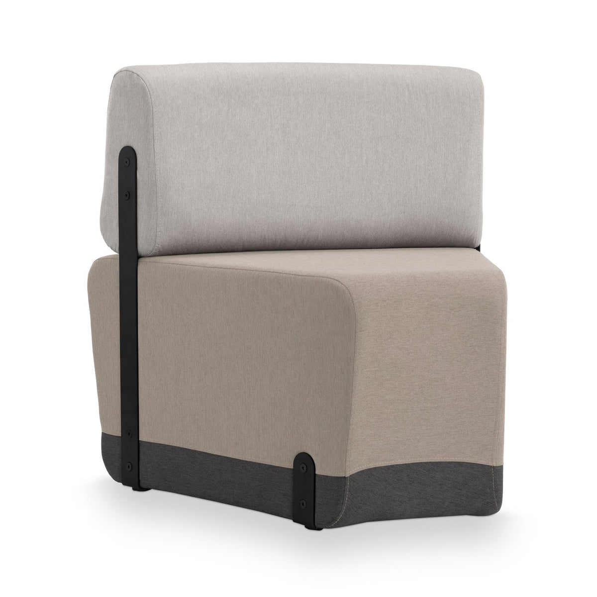 Kalin C gebogenes Sofaelement mit Lehne – Wüstensand/Beige