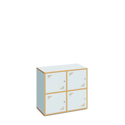 Locky Schließfachschrank 2×2 – Hellblau