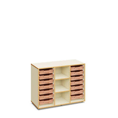 Lucy Regal mit 14 flachen Boxen – Hellterracotta