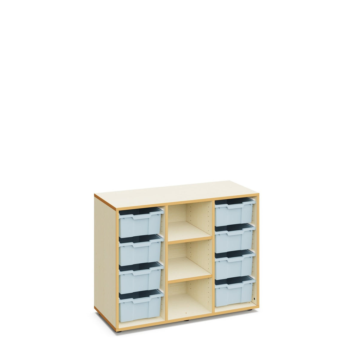Lucy Regal mit 8 hohen Boxen