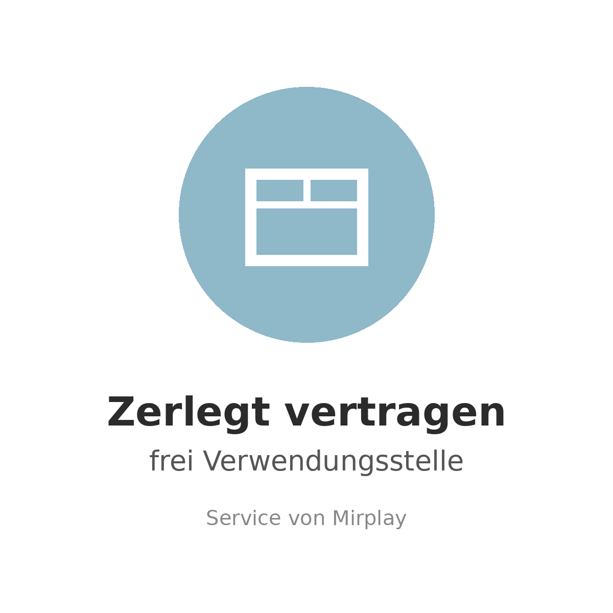 Mirplay Service: Zerlegt vertragen frei Verwendungsstelle