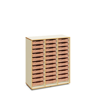Sophie Schrank mit 33 flachen Boxen – Hellterracotta