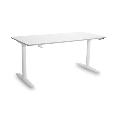 Tona höhenverstellbarer Sitz- und Stehtisch – Weiß / 140 × 70 cm