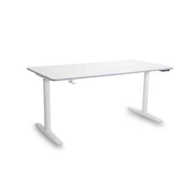 Tona höhenverstellbarer Sitz- und Stehtisch – Weiß / 120 × 60 cm